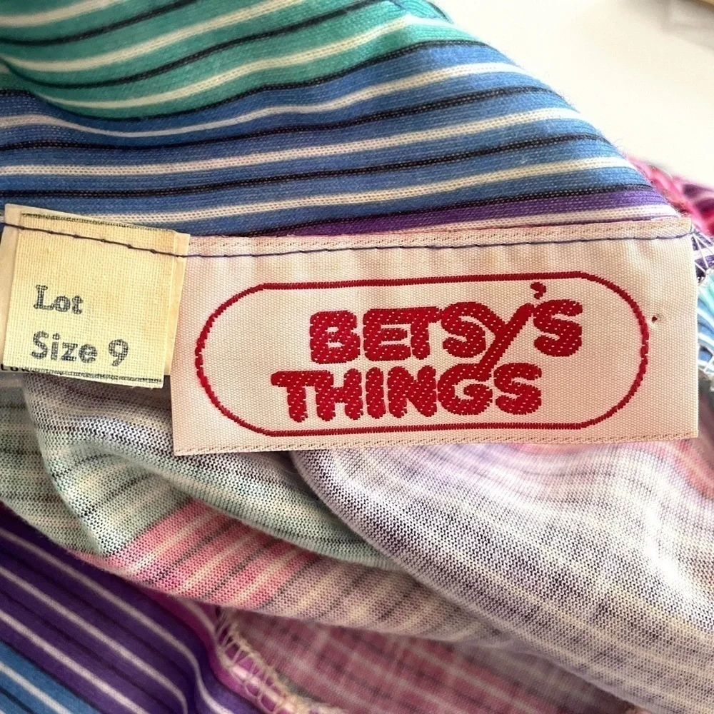BETSYS THINGS girls vintage striped multicolor sleeveless sundress size 9